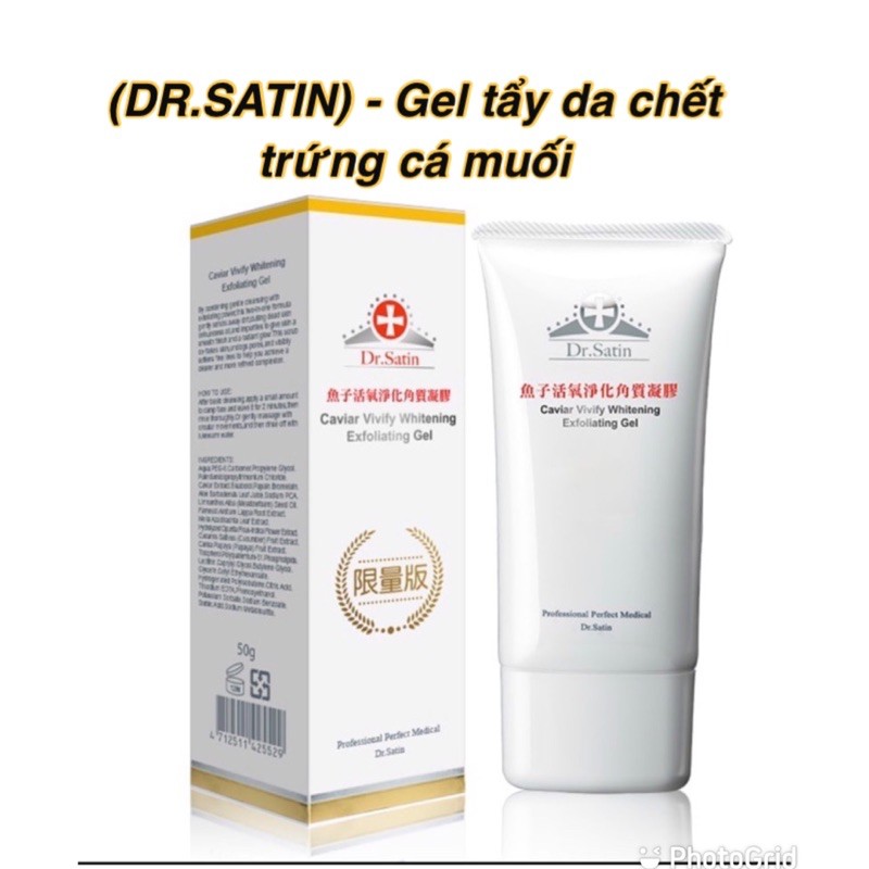 (DR.SATIN) - Gel tẩy da chết trứng cá muối DR SATIN] Caviar Vivify Whitening Exfoliating Gel 50g