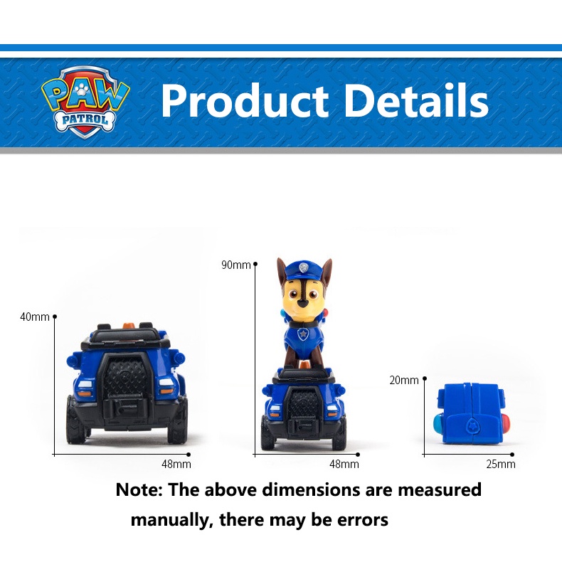Mô hình xe đồ chơi chó cứu hộ Paw Patrol cho bé