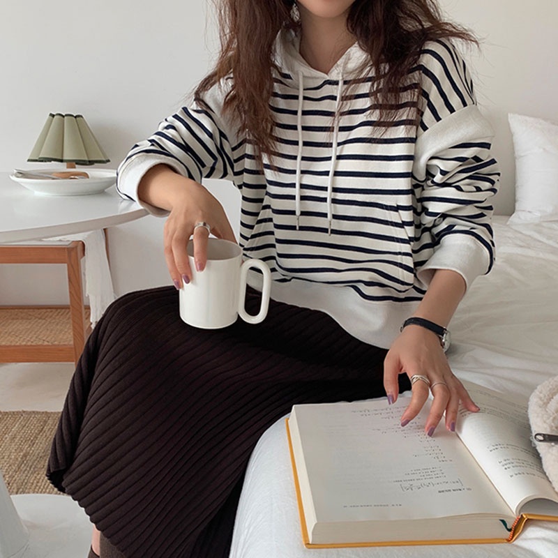 IELGY Áo Khoác cardigan Mỏng Có Nón Phối Khóa Kéo Thời Trang Cho Nữ