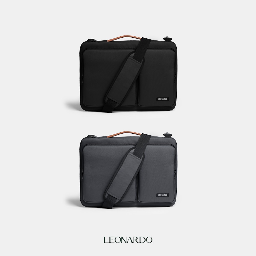 Cặp xách chống sốc Macbook Oxford 15 inches thương hiệu Leonardo