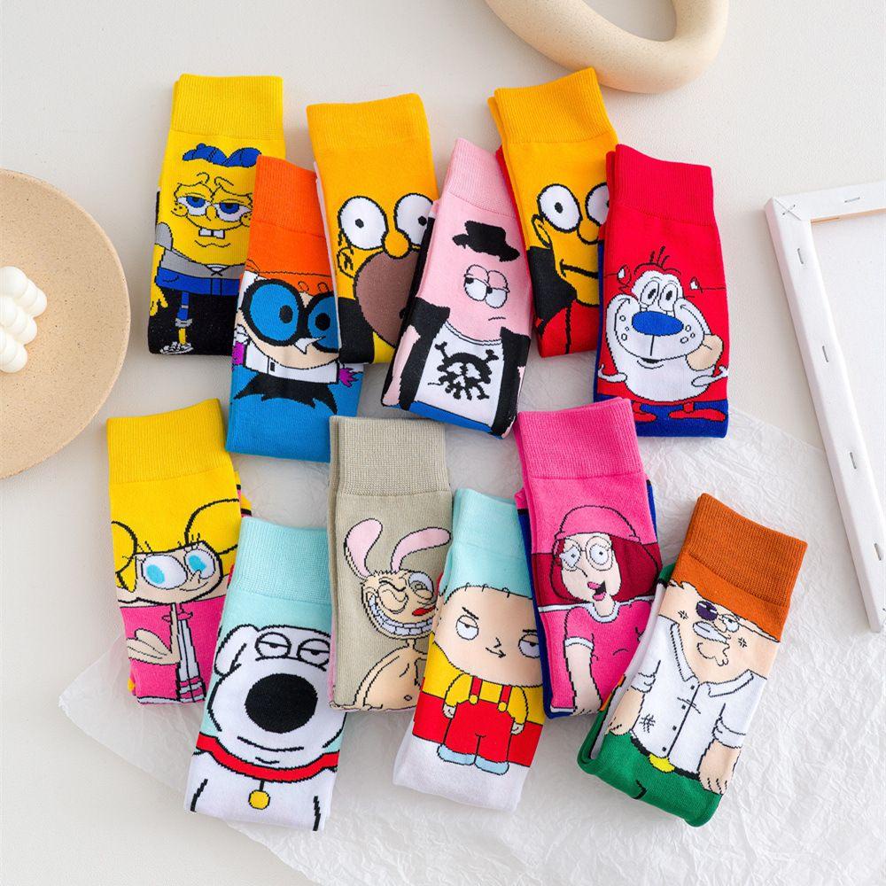 ESPO Vớ Cotton Giữ Nhiệt In Họa Tiết Hoạt Hình Mực Giáng Sinh Cho Nam Nữ