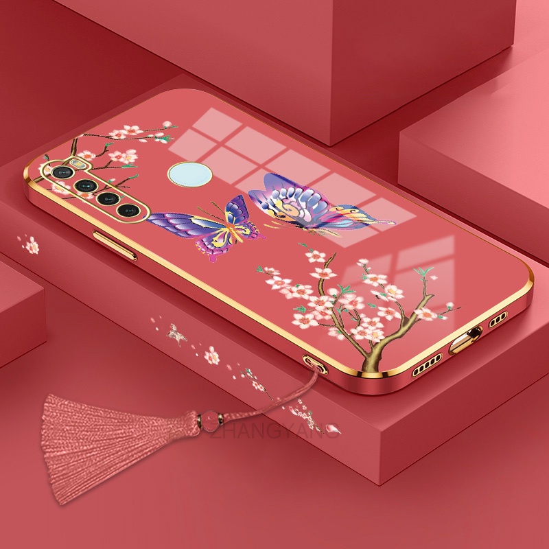 ốp lưng Realme 5 5i 5 pro 6i c3 Ốp Điện Thoại Silicon Họa Tiết Bươm Bướm Kèm Dây Đeo Cho Realme 5 5i 5 pro 6i c3