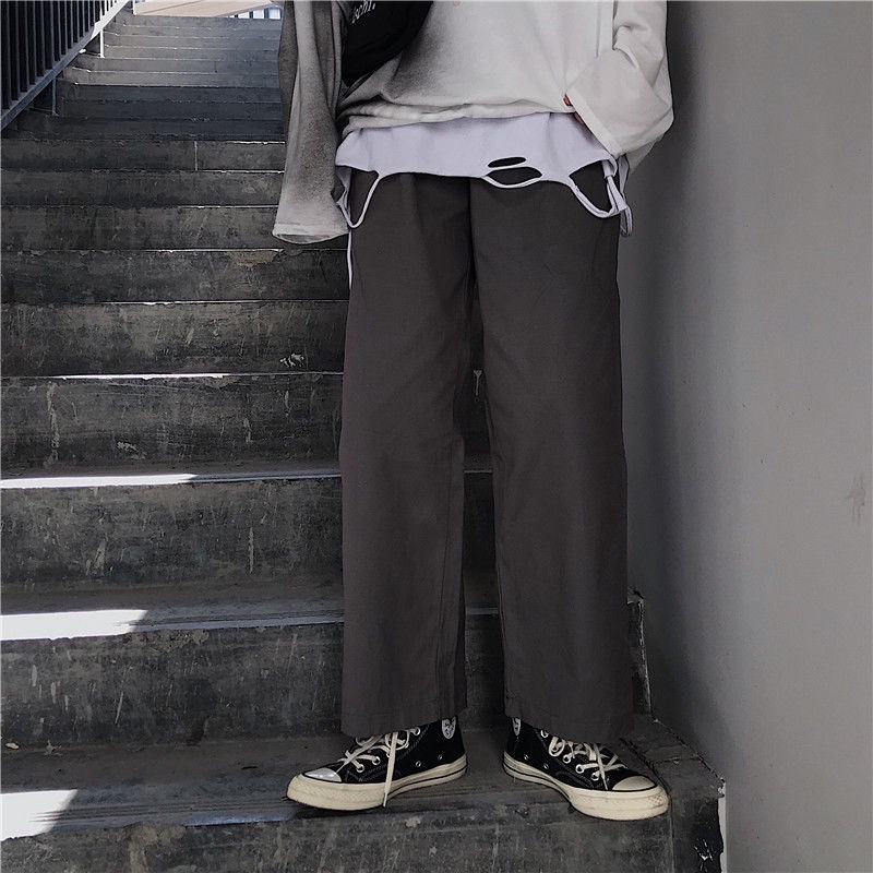 Quần dài ống đứng rộng màu trơn thời trang trẻ trung 22811