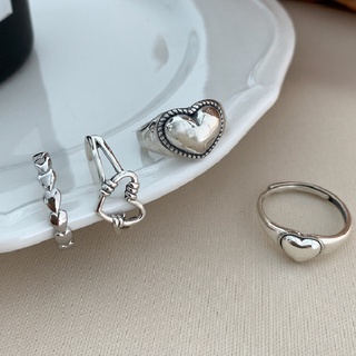 Set 3 Nhẫn Bạc Thời Trang Nữ Retro