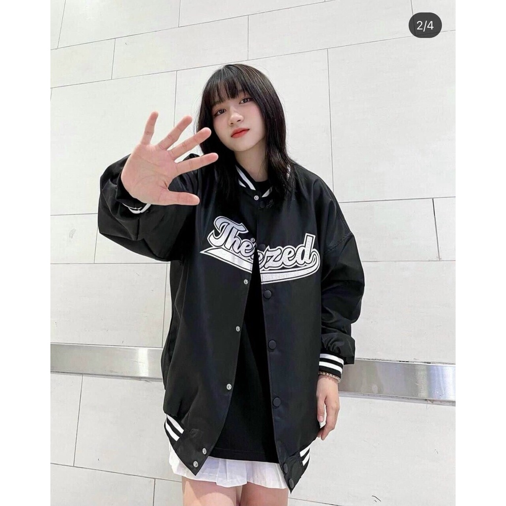 Áo khoác nam nữ bomber Thee Zed unisex hàng hai lớp phong cách Hàn Quốc | WebRaoVat - webraovat.net.vn