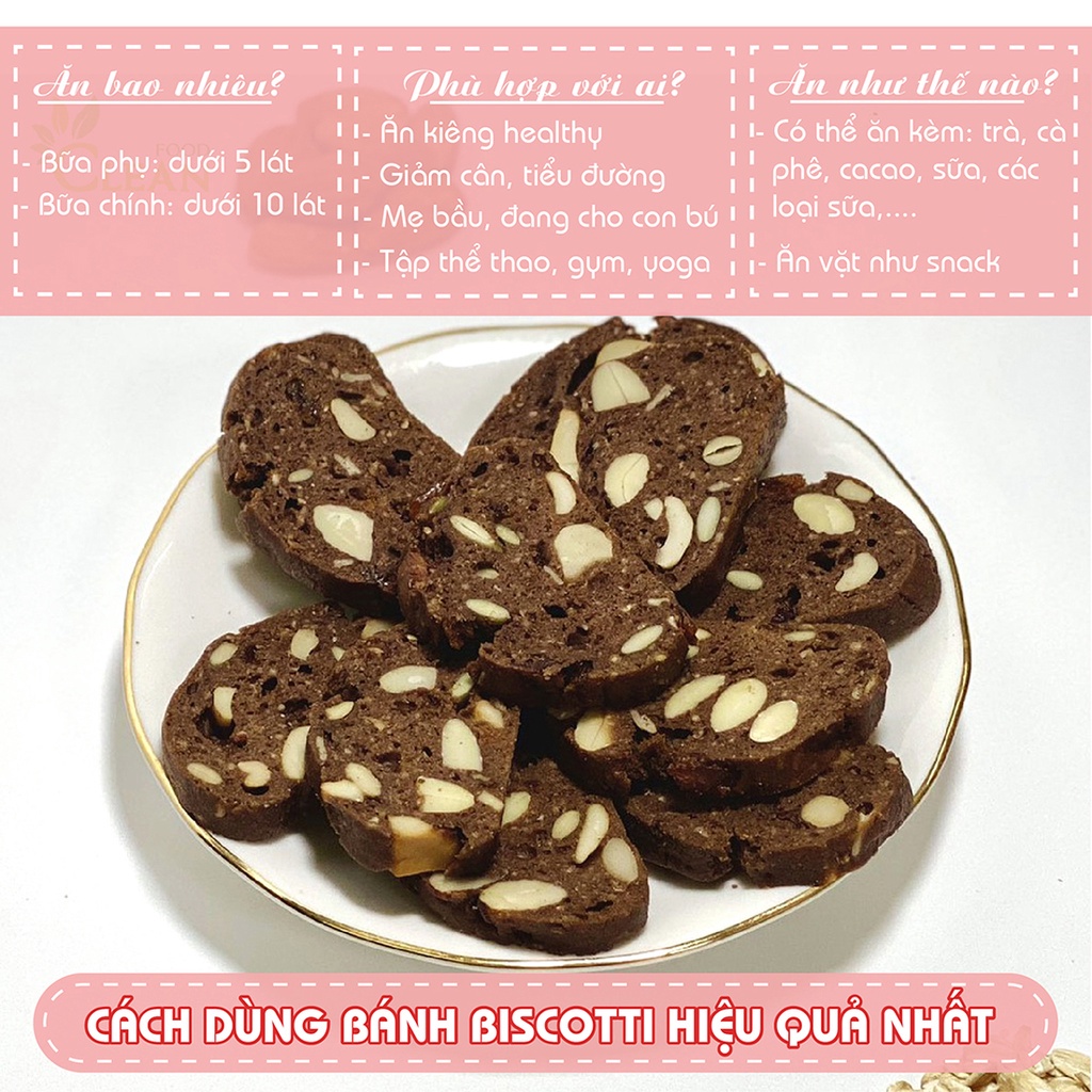 Bánh ăn kiêng biscotti ONFOD vị chocolate dành cho người tiểu đường, ăn kiêng, giảm cân 250g 500g