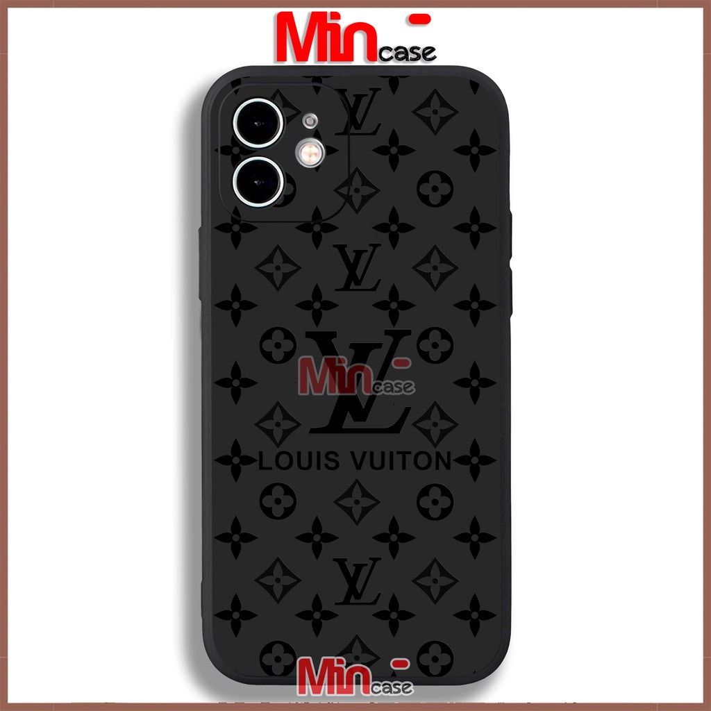 Ốp lưng iPhone Louis Vuitton viền vuông silicon mềm dẻo cho iphone 6/6s/7/8/X/XS/XR/11/12/13 Pro Plus Max cute dễ thương