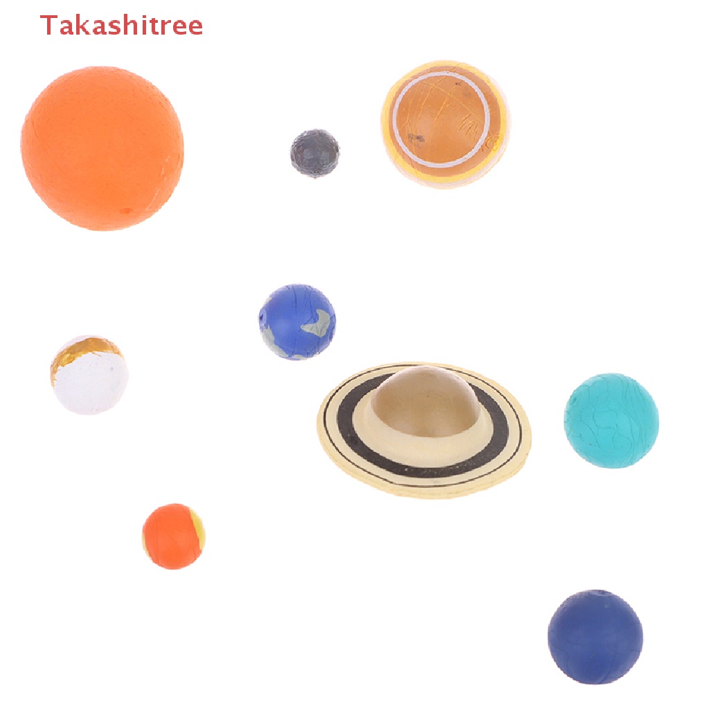 9PCS Simulation Solar System Earth Planet Model Figures Teaching Science Toy