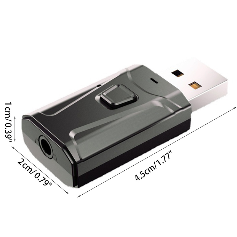 Usb Bluetooth 5.0 Truyền Nhận Tín Hiệu AUX 2 Trong 1 Có Dây Chuẩn 3.5mm Dài 10m