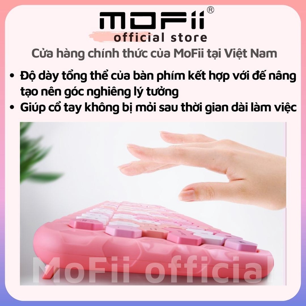 MOFII HONEY 84 COMBO BÀN PHÍM GIẢ CƠ KHÔNG DÂY VÀ CHUỘT - VERSION 2022 - DÙNG CHO LAPTOP, PC, ĐIỆN THOẠI, MÁY TÍNH BẢNG