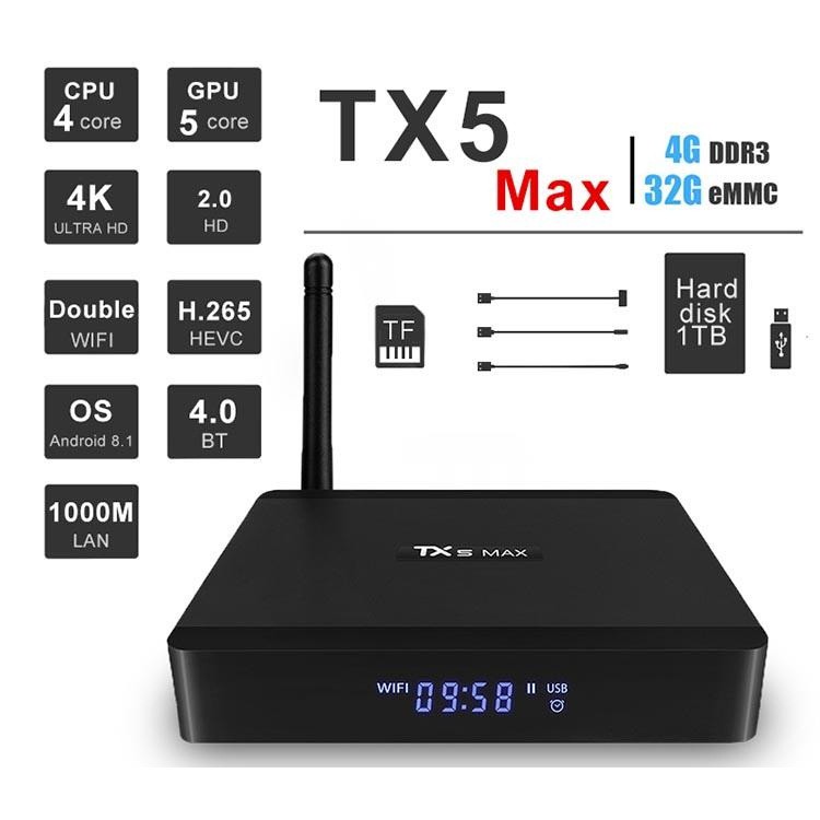 Android TV Box TX5 max 4GB/32G - bảo hành 12 tháng