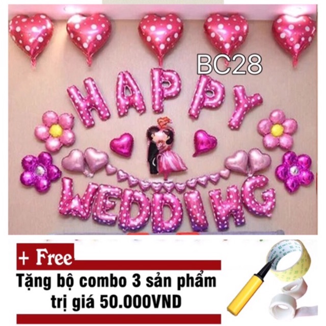 SET BÓNG CƯỚI TRANG TRÍ PHÒNG TÂN HÔN (BC28)