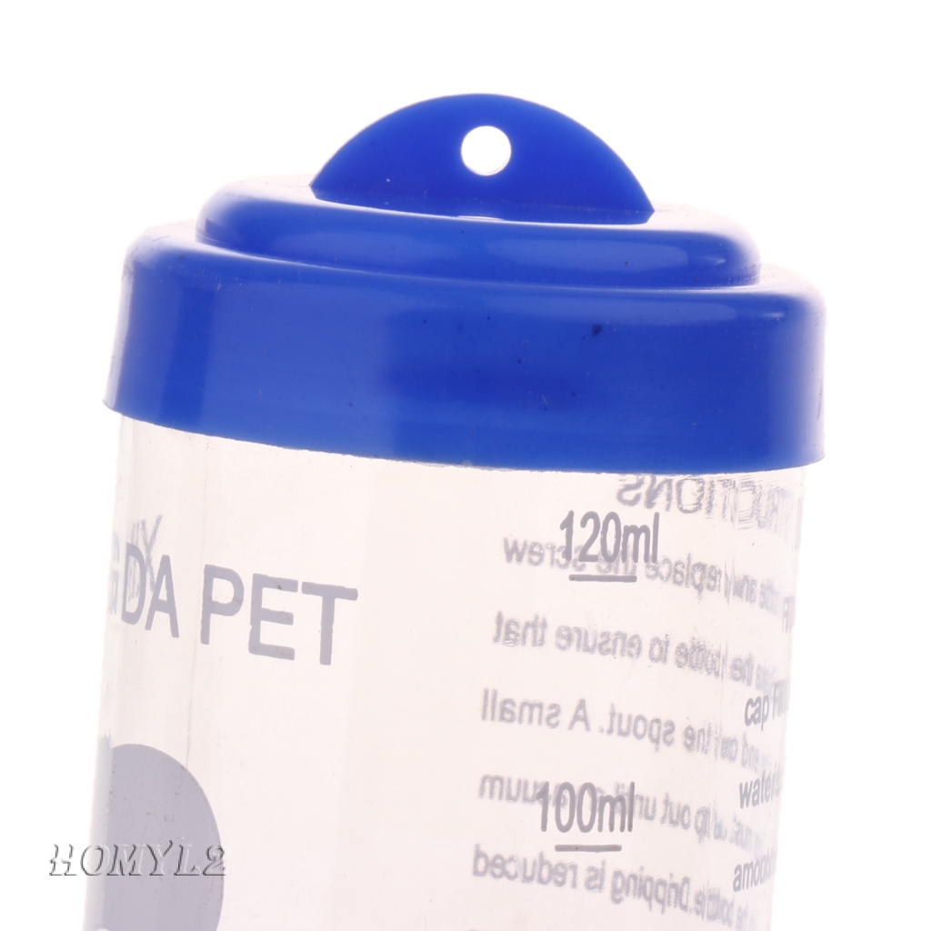 Kennel Cage Water Dispenser 125ML Pet Dog Water Bottle for Bunny Hamster