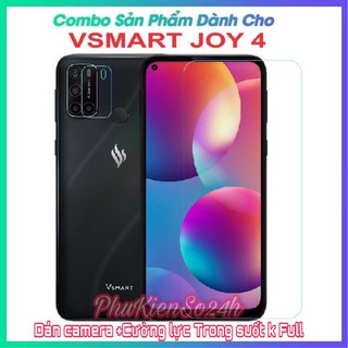 Combo Kính cường lực trong suốt k full + Dán camera vsmart Live 4 / Vsmart Joy 4 - phukienso24h