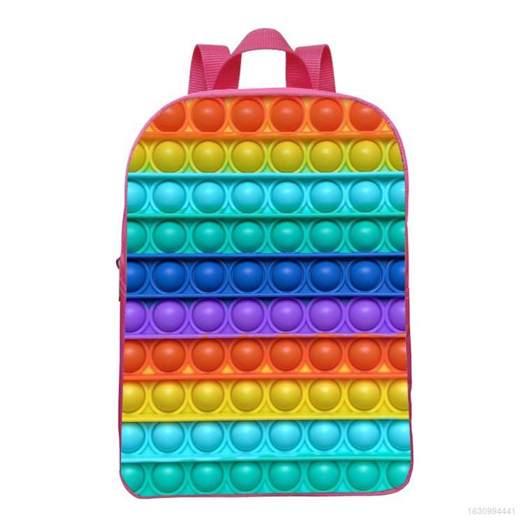 Ba lô học sinh in hình cầu vồng dễ thương