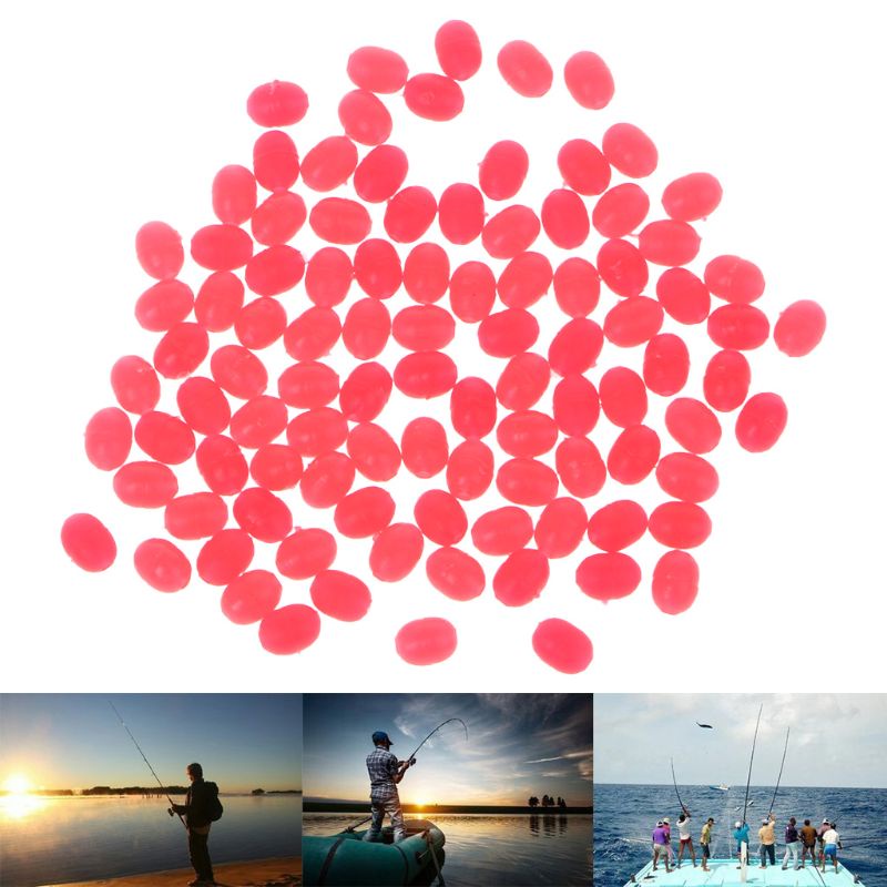 Bộ 100 Phao Nổi Câu Cá Dạ Quang Cứng Hình Oval