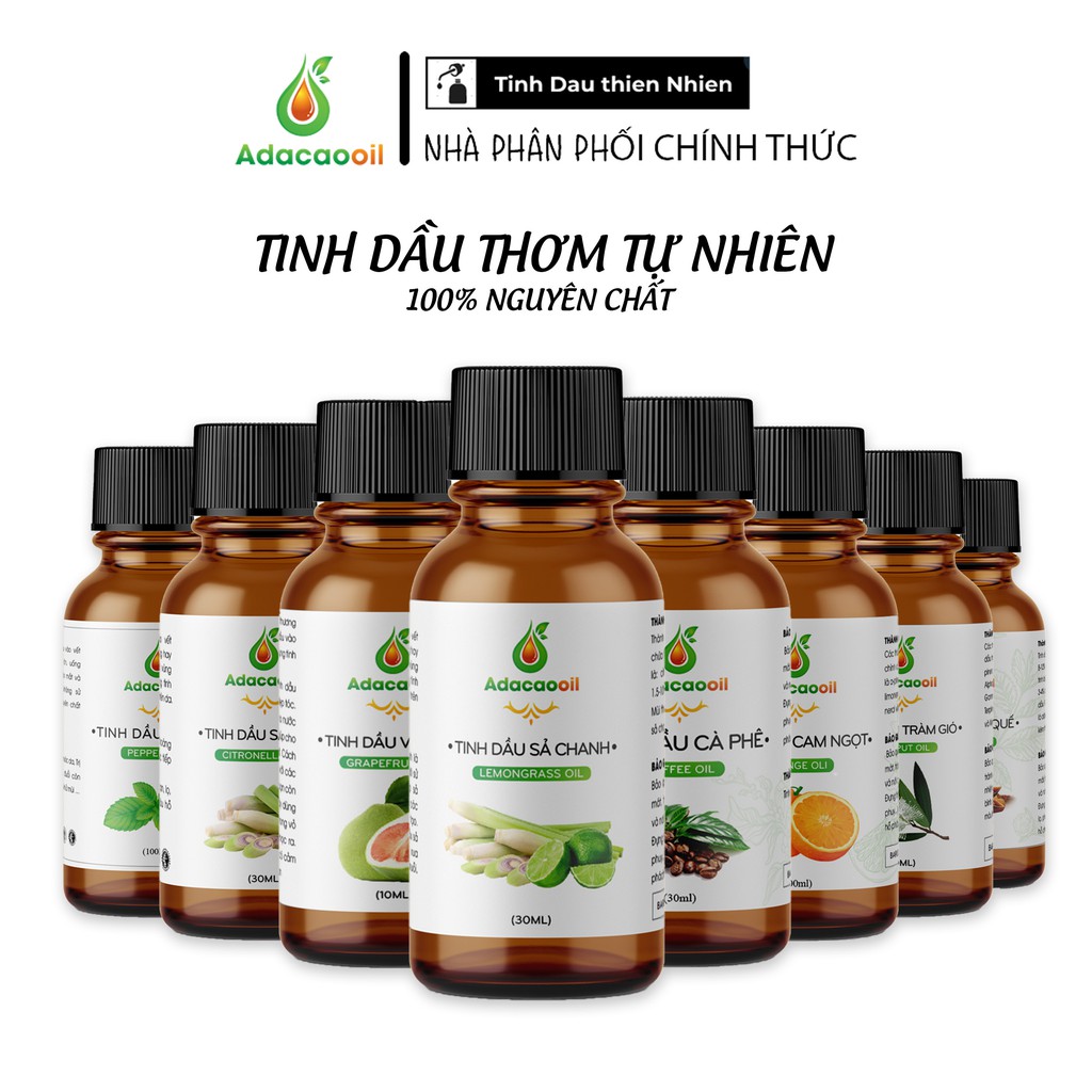 Tinh dầu thiên nhiên thơm phòng lọ 10ml, Có kiểm định COA (8 Hương Tự Chọn)