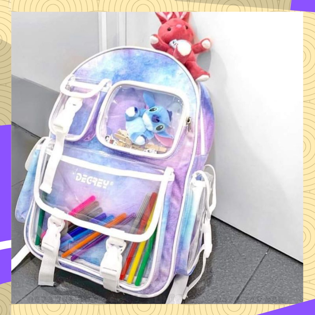 Balo Đi Học Degrey Galaxy Tím Loang | Balo Thời Trang Chuẩn Cao Cấp