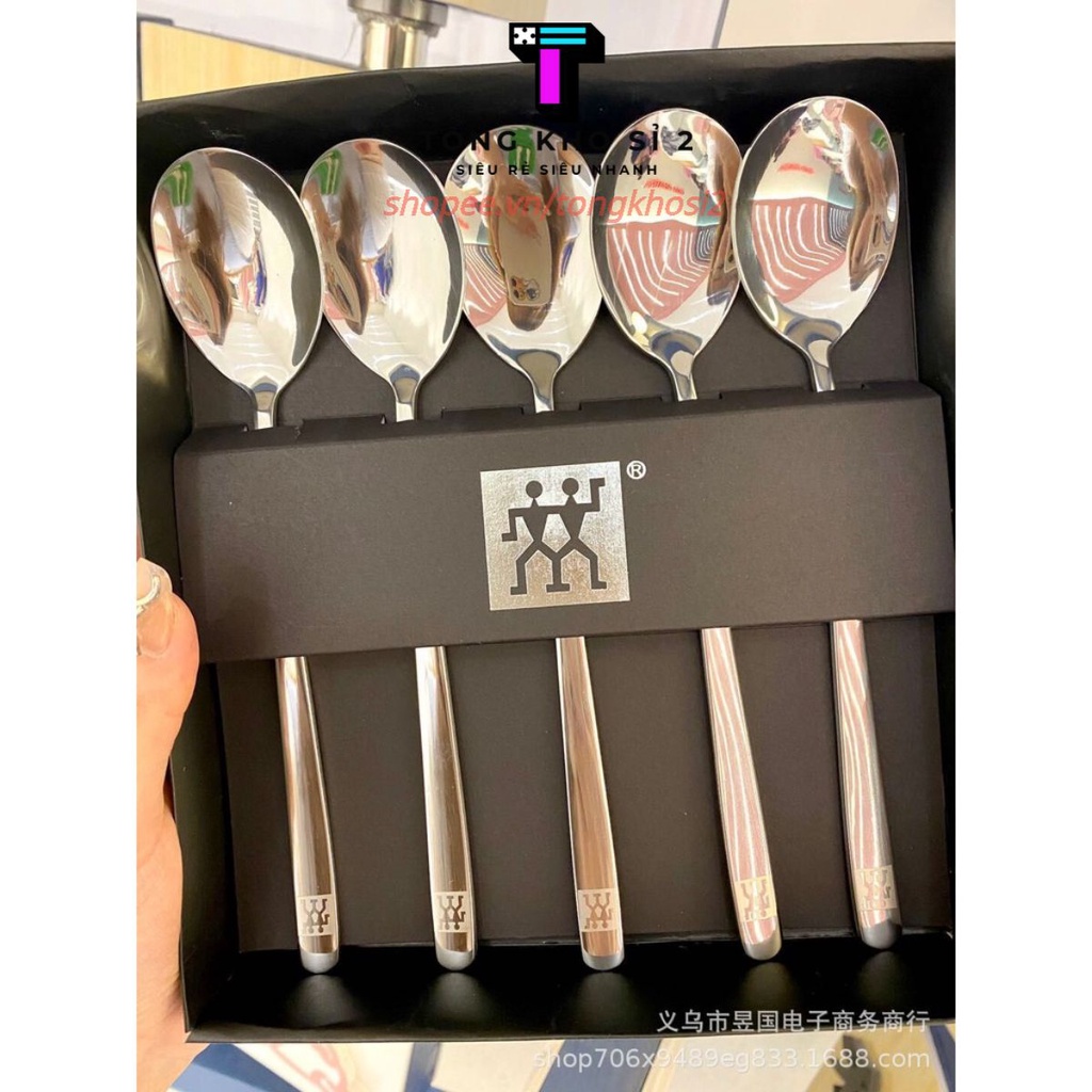 PVN31396 Set 5 thìa inox bền đẹp tiện lợi T2