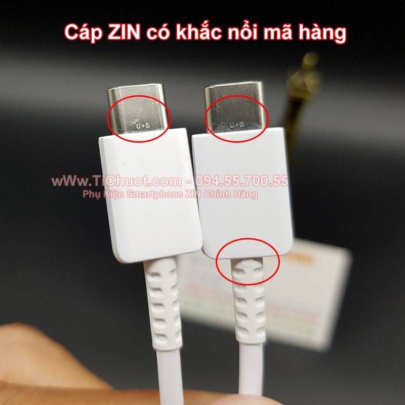 [Chính Hãng] Cáp Samsung 100cm 2 đầu Type-C 25W S20 A70 Note 10 20... ZIN