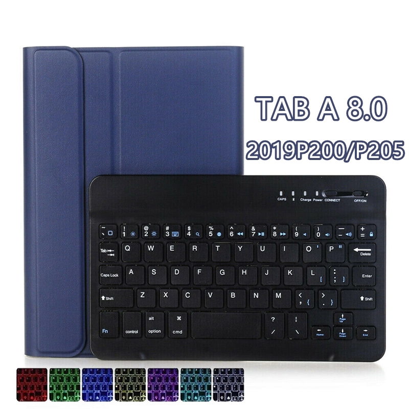 Bao Da Máy Tính Bảng Tích Hợp Bàn Phím Bluetooth Không Dây Cho Samsung Galaxy Tab A 8.0 P200 / P205 2019