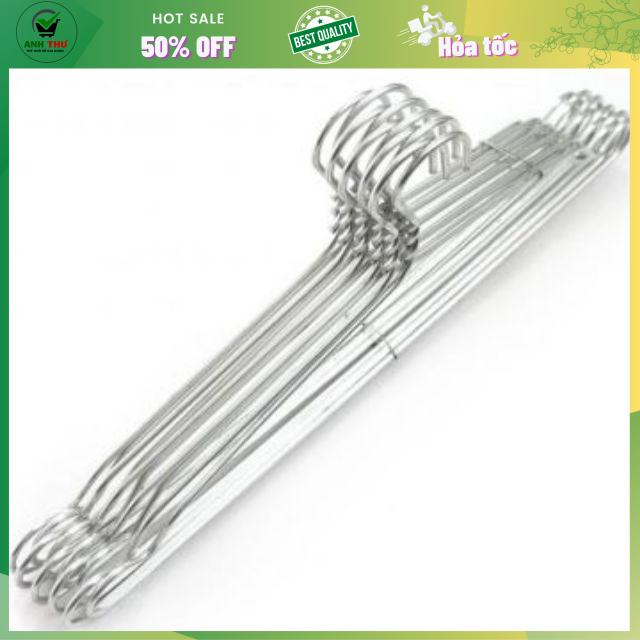 COMBO 10 Móc Nhôm Treo Quần Áo Người Lớn Tiện Lợi - Dễ Dàng Sử Dụng Cho Gia Đình