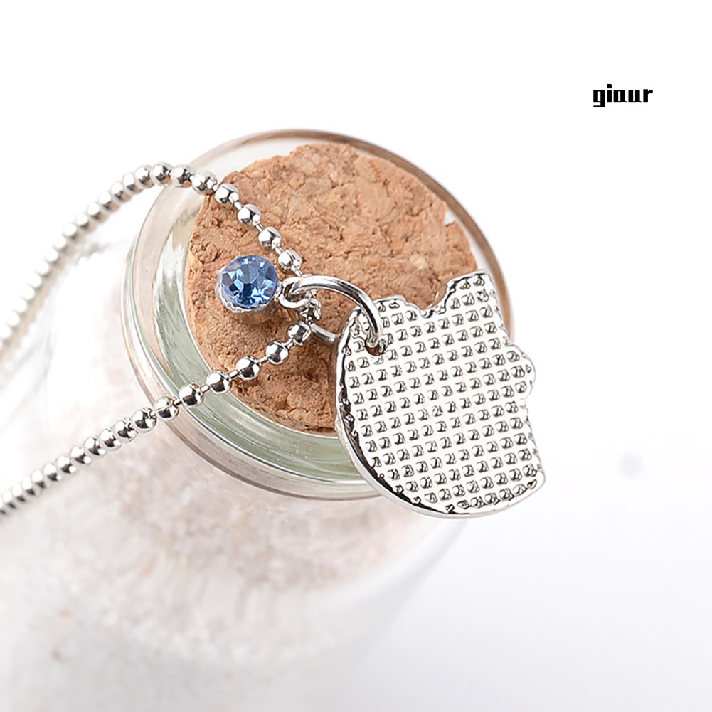 Set 4 vòng cổ Tình Bạn Mặt Trái Tim Đính Đá