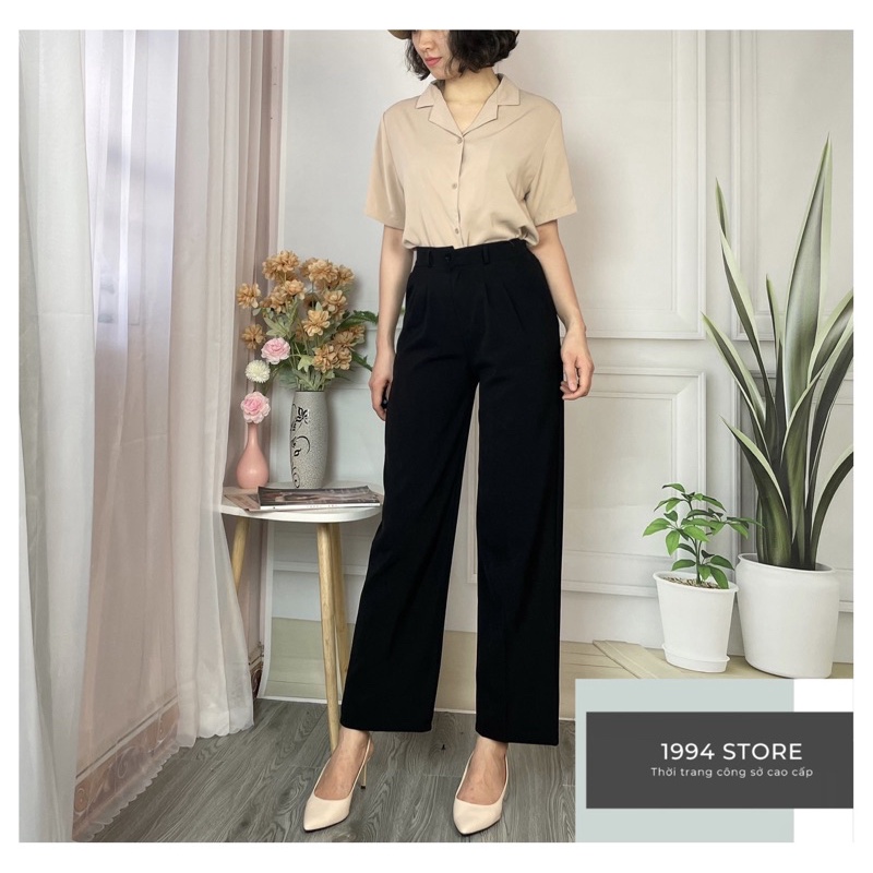 Quần ống Rộng Nữ Chất Liệu Lụa Cát Hàn Cực Mềm Min Mang Lại Cam Giác Thoải Mái | BigBuy360 - bigbuy360.vn