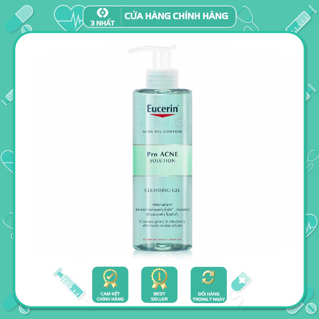  Sữa rửa mặt eucerin, eucerin làm sạch bụi bẩn cho da