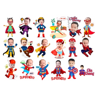 Nhận Đặt gấp_Hình CHIBI 20cm 30cm_ để bàn trang trí sinh nhật cho bé