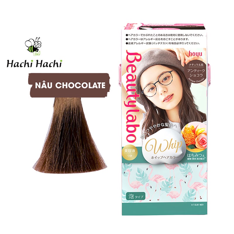 KEM NHUỘM TÓC TẠO BỌT BEAUTY LABO HOYU NÂU SOCOLA - Hachi Hachi Japan Shop