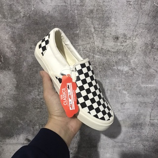 Giày Vans lười caro kẻ ô đen trắng Hot trend dành cho nam nữ