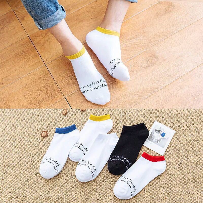 Vớ Tất Nam Nữ Cổ Ngắn Hàn Quốc Họa Tiết Chữ Đẹp 99STYLE Dệt Kim Cao Cấp Giữ Nhiệt
