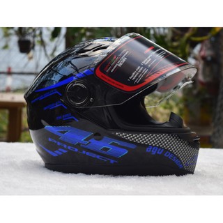 Nón bảo hiểm fullface AGU họa tiết tem 46 xanh nước biển (hàng chính hãng)