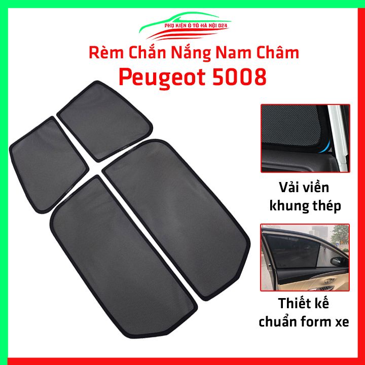 Bộ rèm chắn nắng Peugeot 5008 cố định nam châm thuận tiện