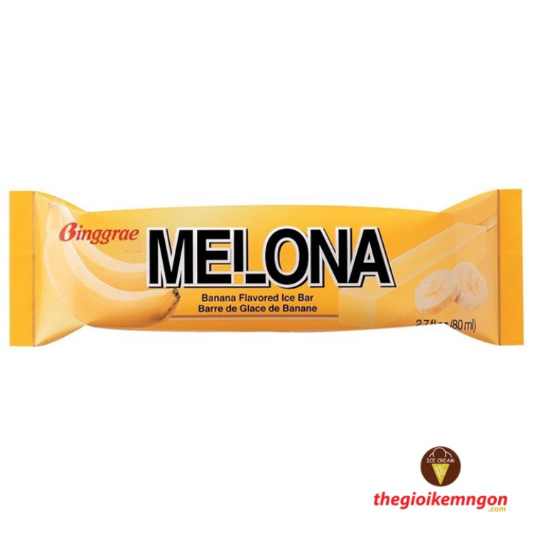 [KEM NGON] Kem chuối Melona Banana Ice Bar Binggrae Hàn Quốc 80ml