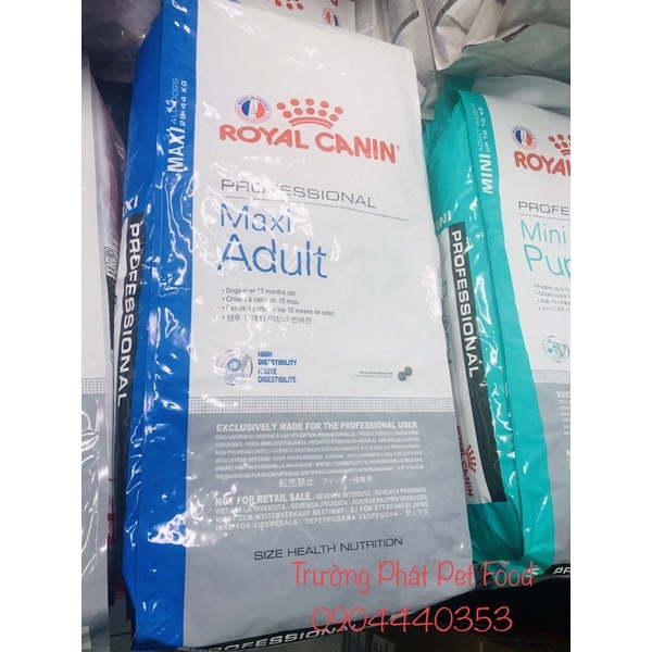Thức Ăn Hạt Cho Chó Lớn Giống Lớn MAXI ADULT 16Kg
