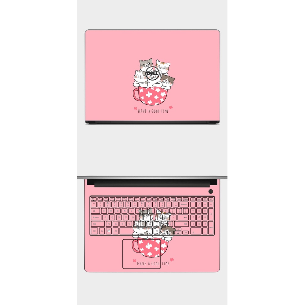 [MÈO CUTE 2] Skin dán Laptop in hình Mèo cute. Đủ các dòng máy: Asus. Acer, Dell, HP,... In hình theo yêu cầu