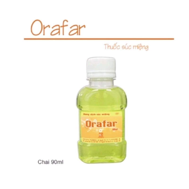 Dung dịch súc miệng Orafar 90ml – Giúp răng lợi khỏe mạnh, ngừa sâu răng, hôi miệng, viêm chân răng