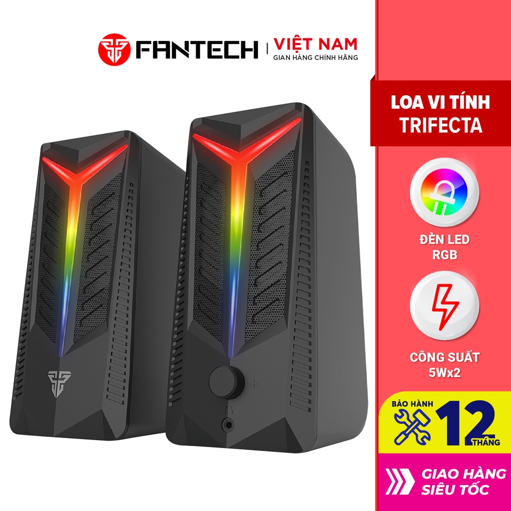 Loa Vi TÍnh Gaming Fantech GS301 TRIFECTA LED RGB 6 Chế Độ Hỗ Trợ Kết Nối Bluetooth 5.0 Và AUX 3.5mm