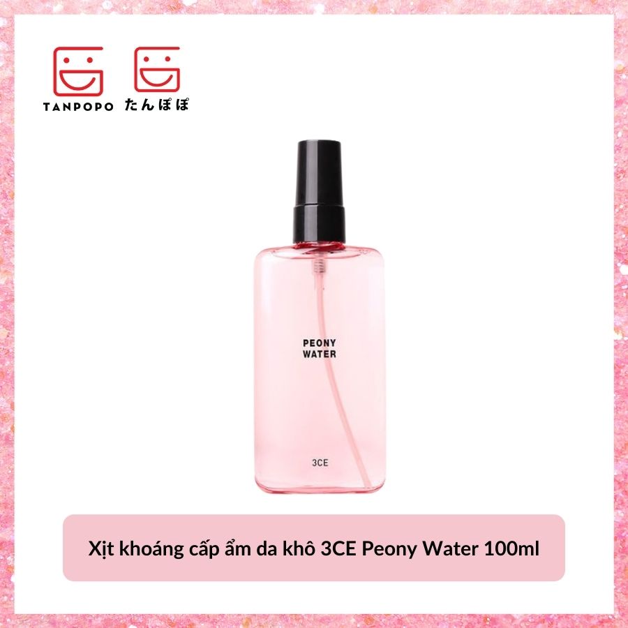 [Có sẵn] [Có sẵn] [Chính hãng] Xịt khoáng cấp ẩm da khô 3CE Peony Water 100ml