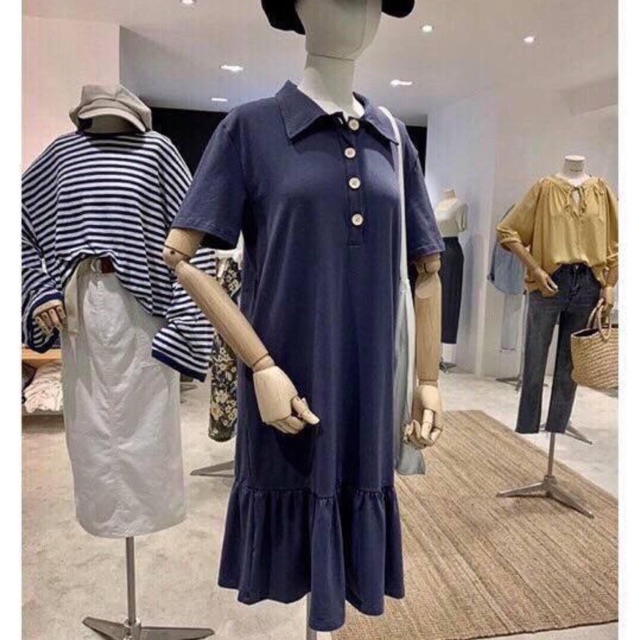 Đầm polo thun