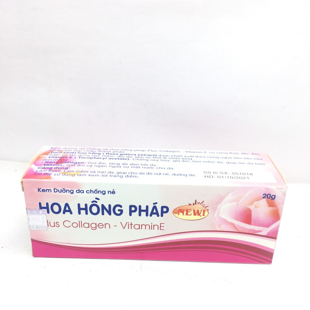 Kem dưỡng da chống nẻ Hoa hồng Pháp tuýp 20g