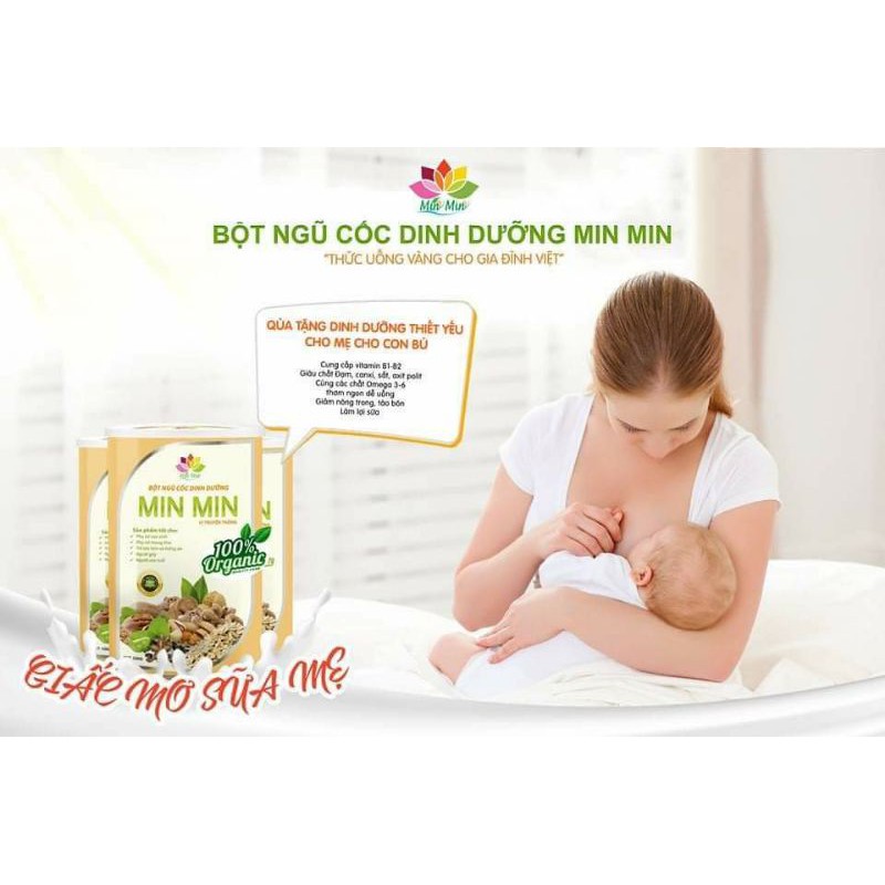 [CHÍNH HÃNG_1kg] NGŨ CỐC LỢI SỮA CAO CẤP MIN MIN - NGŨ CỐC BẦU CHUẨN OGRANIC | BigBuy360 - bigbuy360.vn