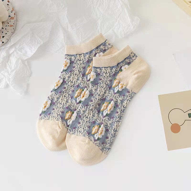 Vớ Cotton Cổ Thuyền Mỏng Nhẹ Tàng Hình Phong Cách Hàn Quốc Thời Trang Xuân Hè Cho Nữ