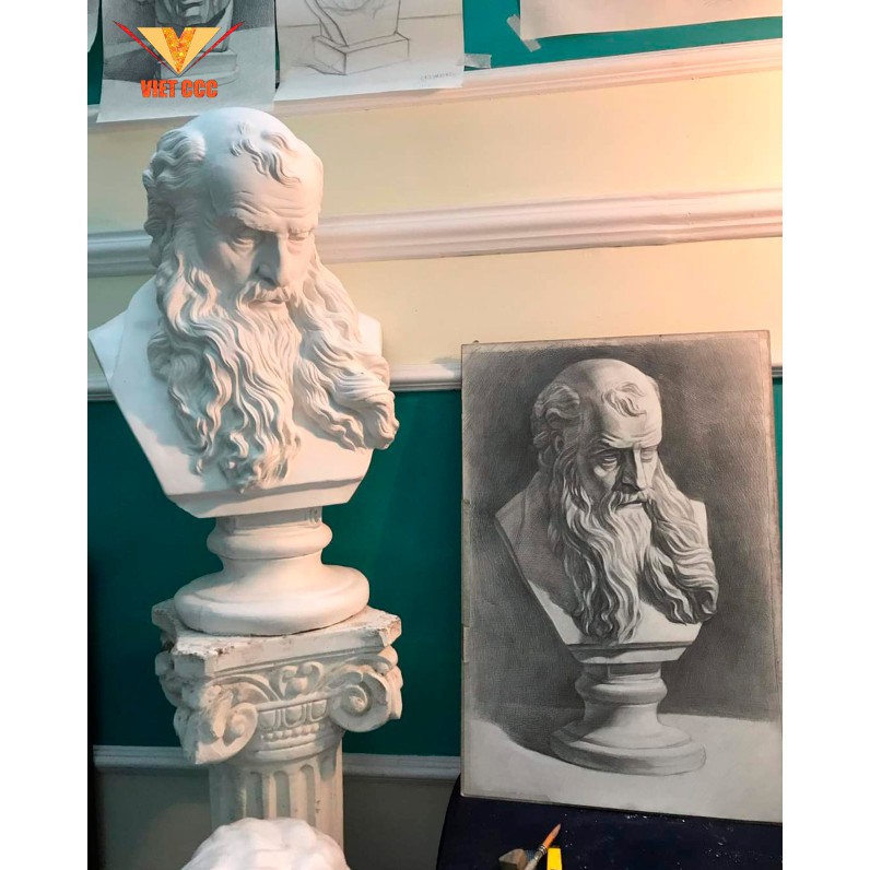 Tượng thạch cao Moses 67cm