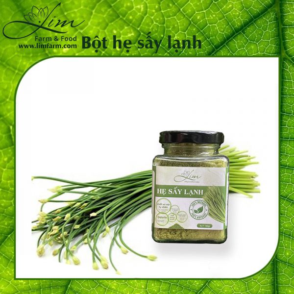 Tinh Bột Hẹ Sấy Lạnh LimFarm Nguyên Chất 100% Hũ 150Gram - Hỗ Trợ Giảm Táo Bón , Biếng Ăn - LIM