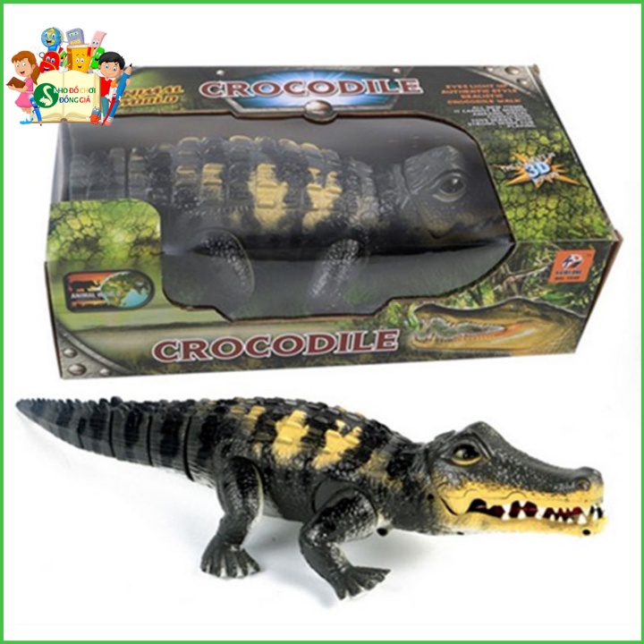Đồ chơi cá sấu CROCODILE- đồ chơi trẻ em chạy pin, mô hình 1:50 phát ra nhạc