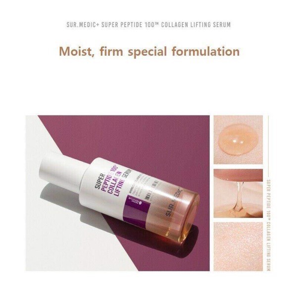 [Mã FMCGMALL - 8% đơn 250K] Tinh Chất Trẻ Hoá, Tái Tạo Da SURMEDIC Super Peptide 100tm Collagen Lifting Serum 50ml