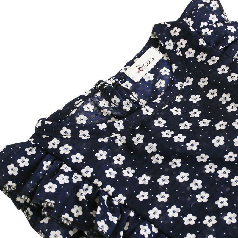 Áo không tay họa tiết hoa kèm quần short cho bé gái